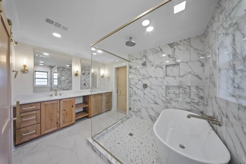 Completed bathroom renovation